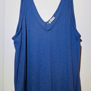 Free People Deep Blue Tank Top